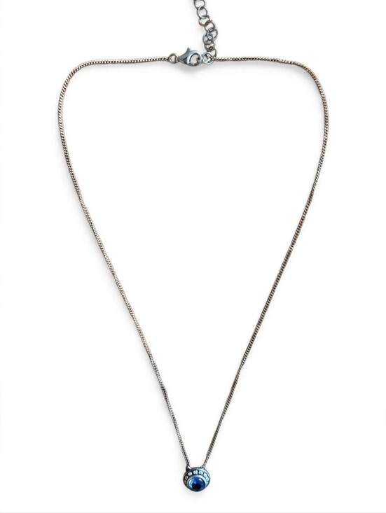 Silpada Jewelry - Silpada Style Sterling Silver Blue Halo Necklace - Tanzanite / Blue Topaz CZ Pen